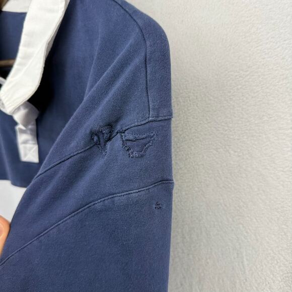 Michigan Wolverines Rugby Shirt men's XL Blue Nike Campus Collection REPAIRED - Picture 10 of 15